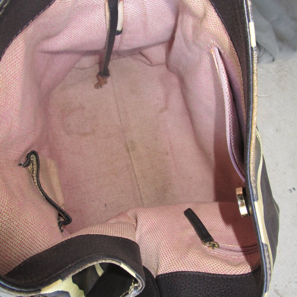 Vintage Dooney and Bourke Y2K leather giraffe print hobo - Picture 8 of 12